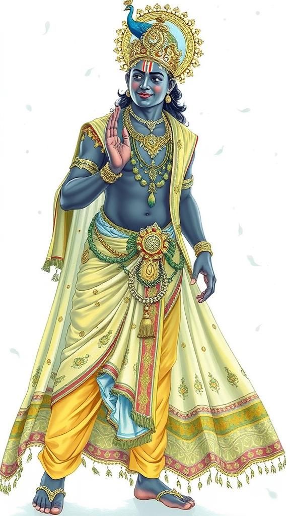 Lord Jagannath in Divine Attire: Digital Rendering