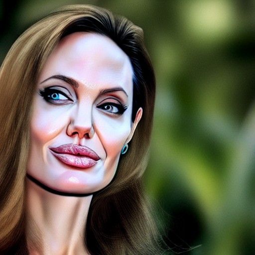 Angelina Jolie as a Cat Photo Illustration