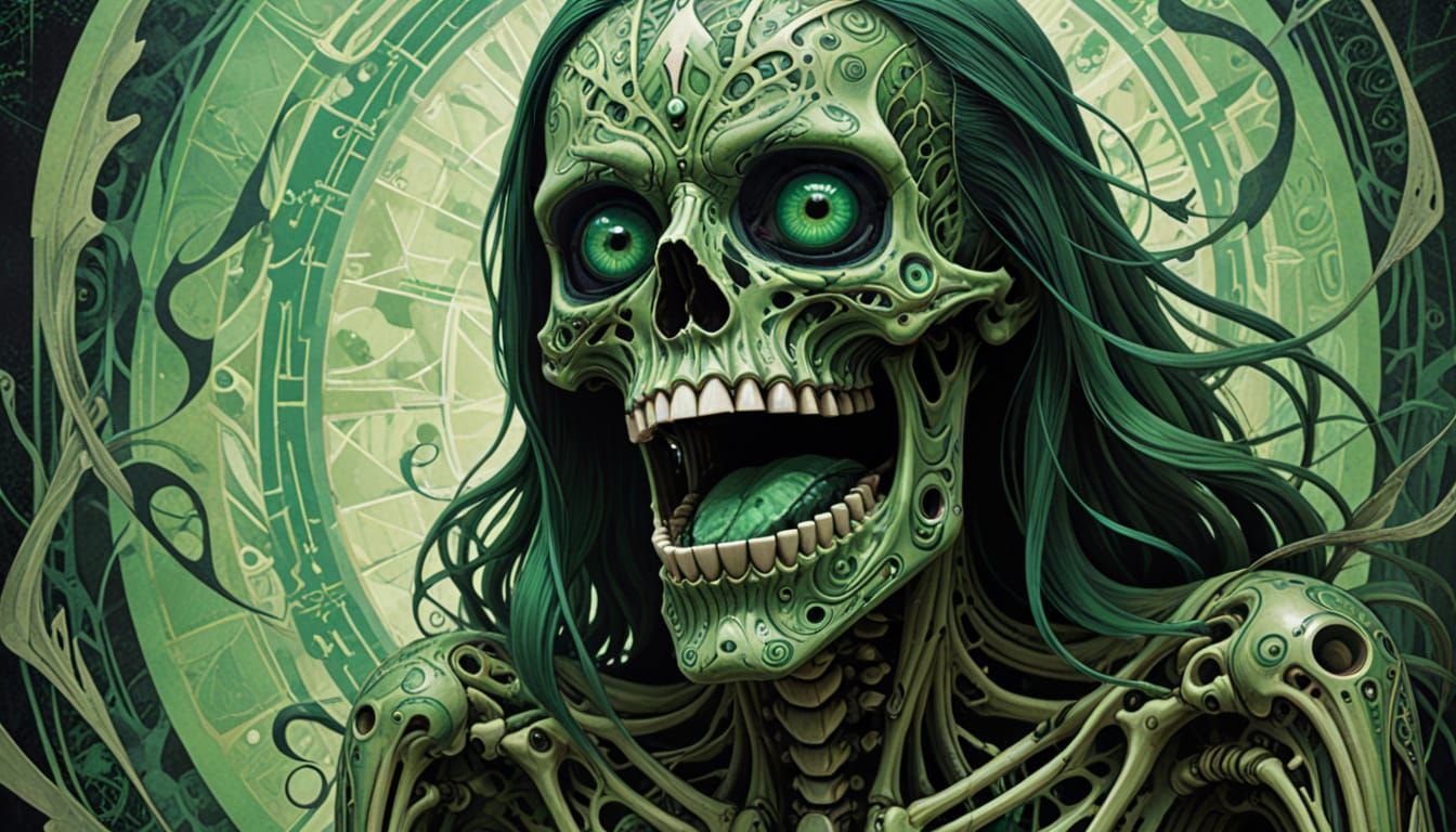 Surreal Horror Posters in Abstract Expressionism Style