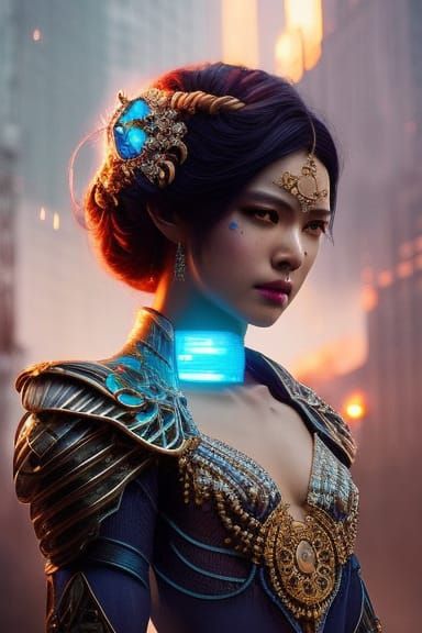 Majestic Assassin in Filigree Armor Portrait