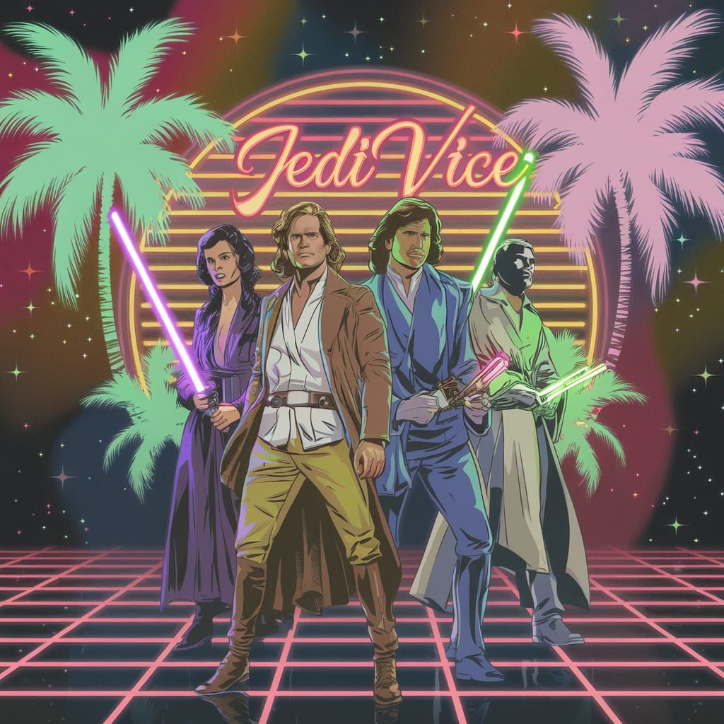 Jedi Vice: 80s Retro Neon Aesthetic