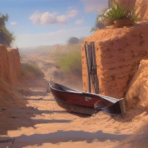 Humorous Subject in Oil Painting Style