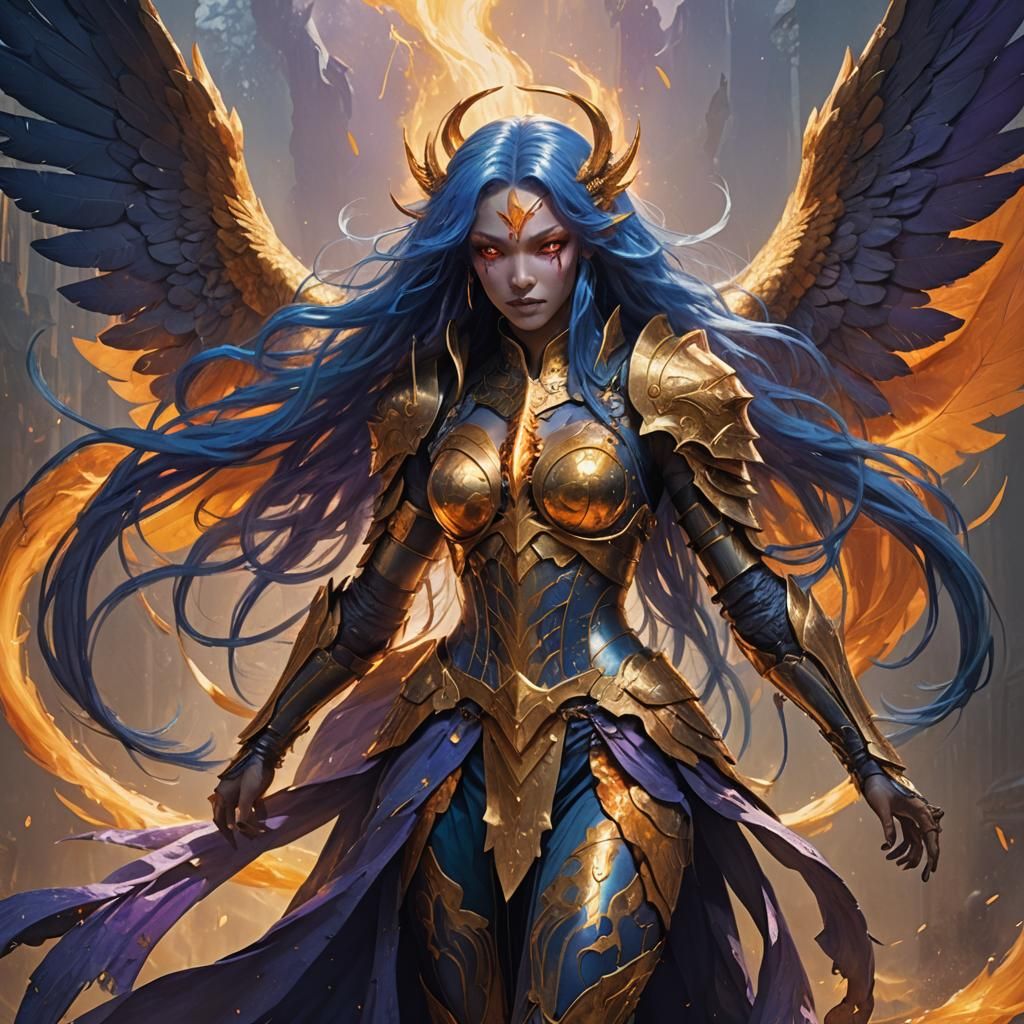 Ethereal Hybrid Angel Demon Girl Concept Art