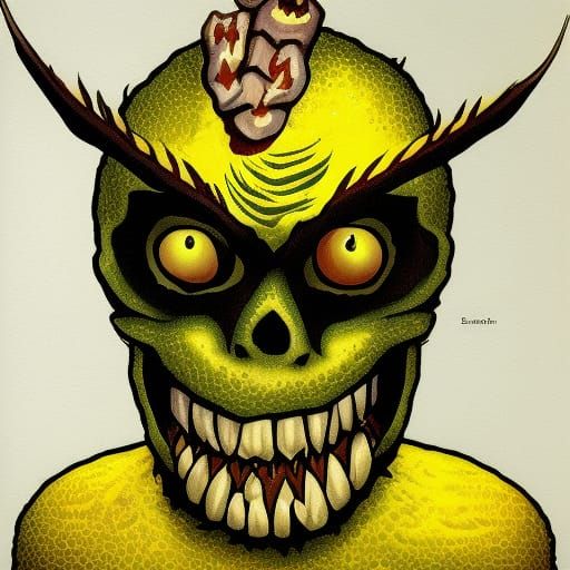 Stylized Lemon Demon Character