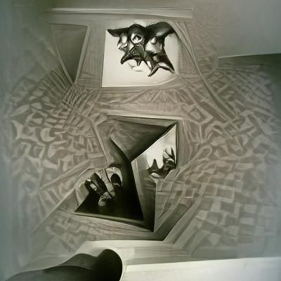 Impossible Architecture in Escher Style