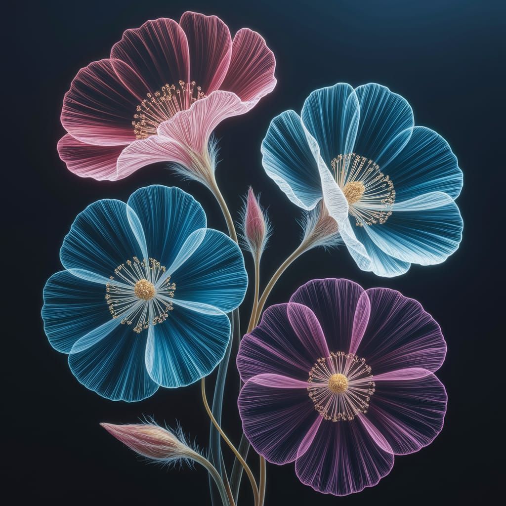 Translucent flowers