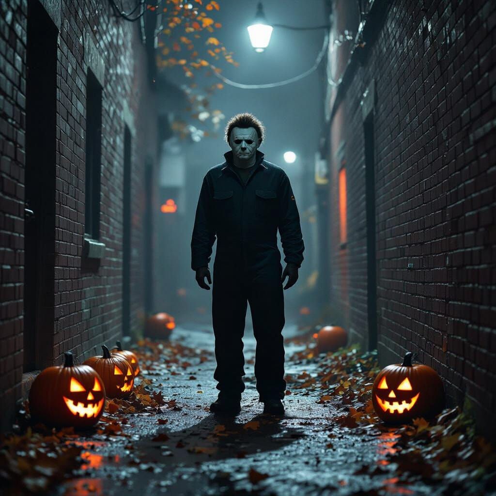 Michael Myers Lurking on Halloween Night