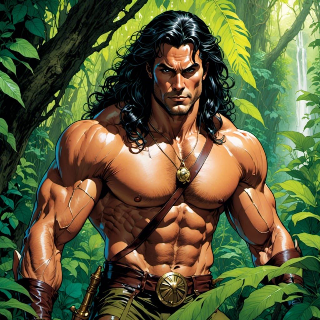 Tarzan, King of the Jungle: Sketch Illustration