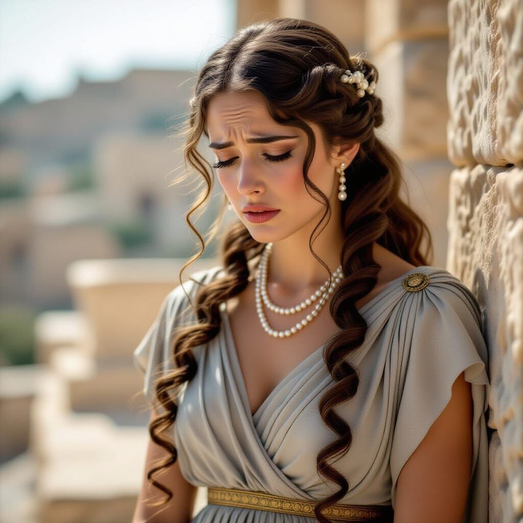 Ania: Greek Goddess of Grief in Cinematic Style