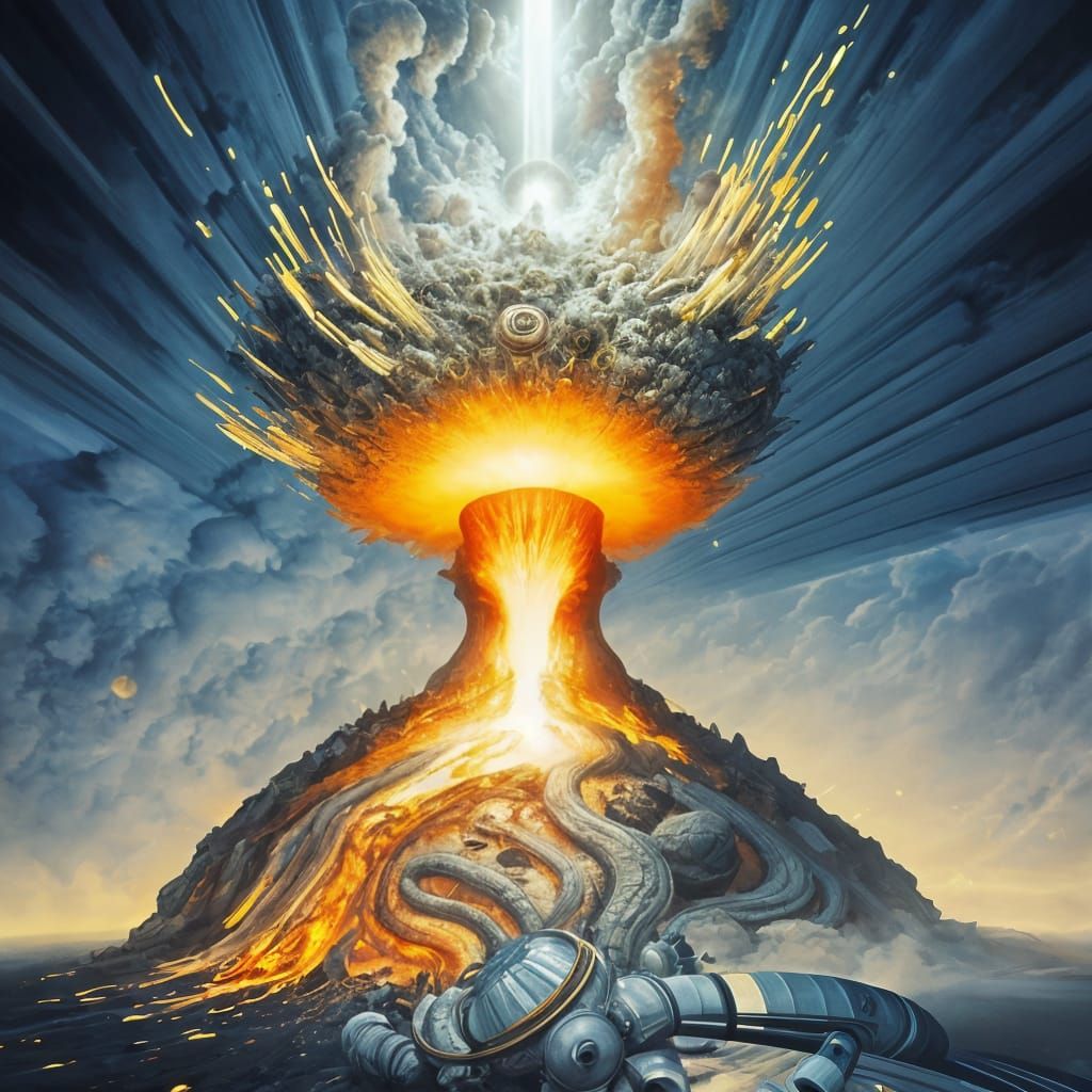 Atomic Explosion Devastation: City Crumbling, Pug Survives