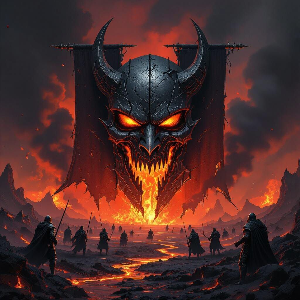 Demonic War Banner on Volcanic Battlefield