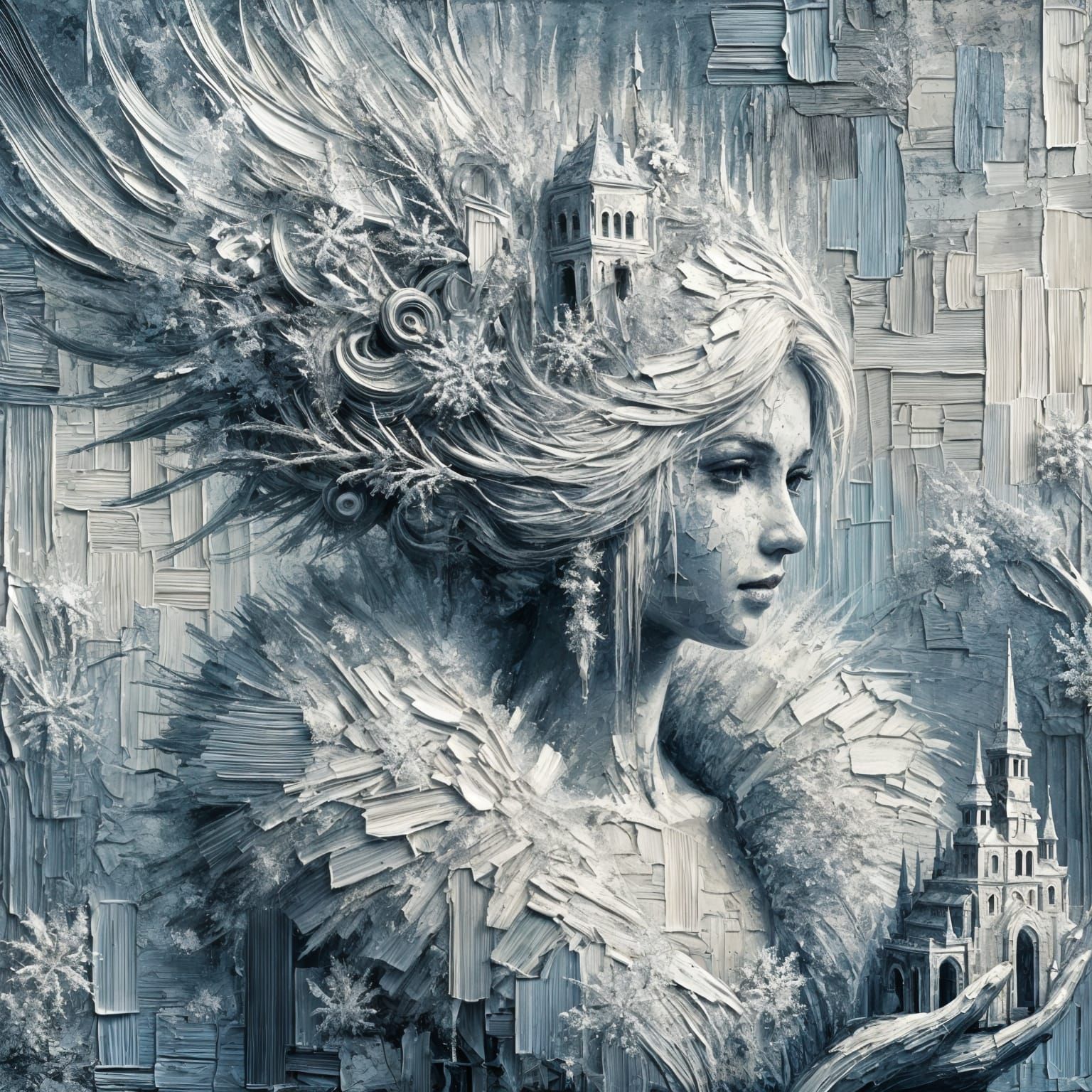 White Unusual Hairstyle