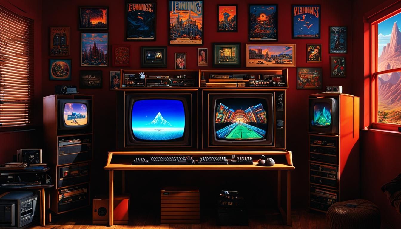 90s Boy's Room with Amiga and Lemmings