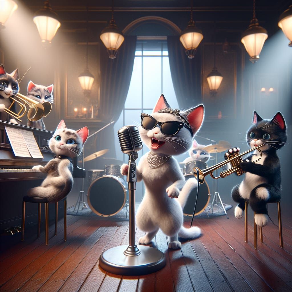 Animal Jazz Band in New Orleans Nightclub