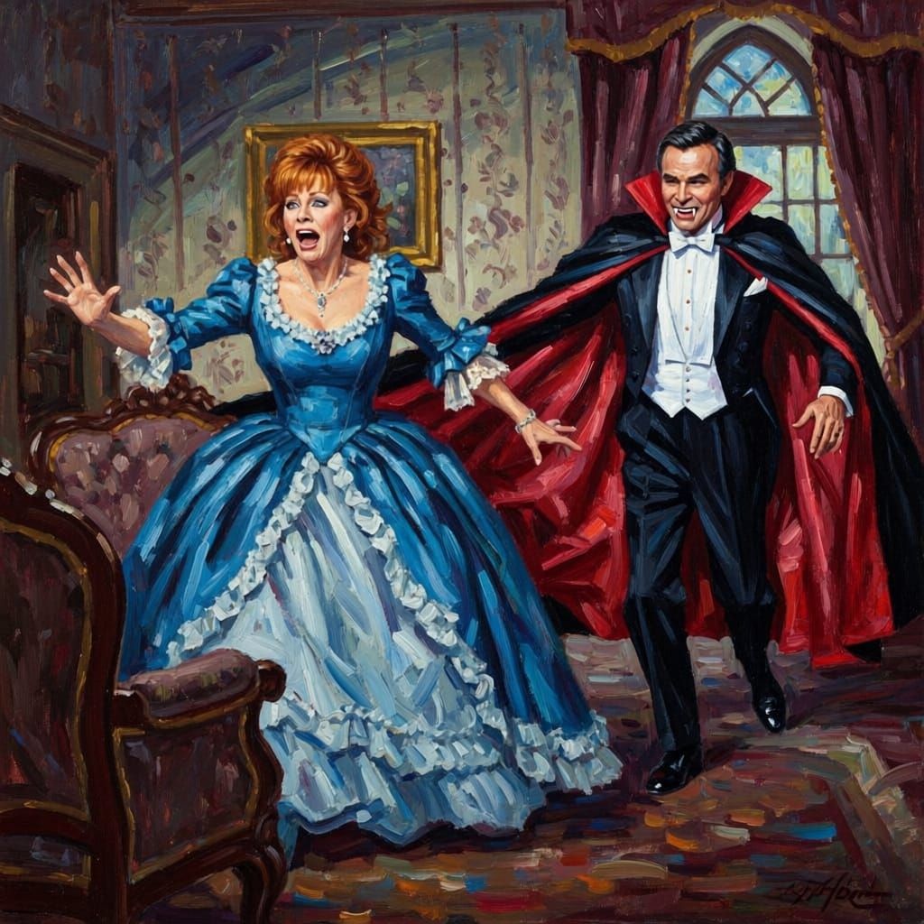 Reba McEntire Flees Vampire Burt Reynolds in Impressionist P...