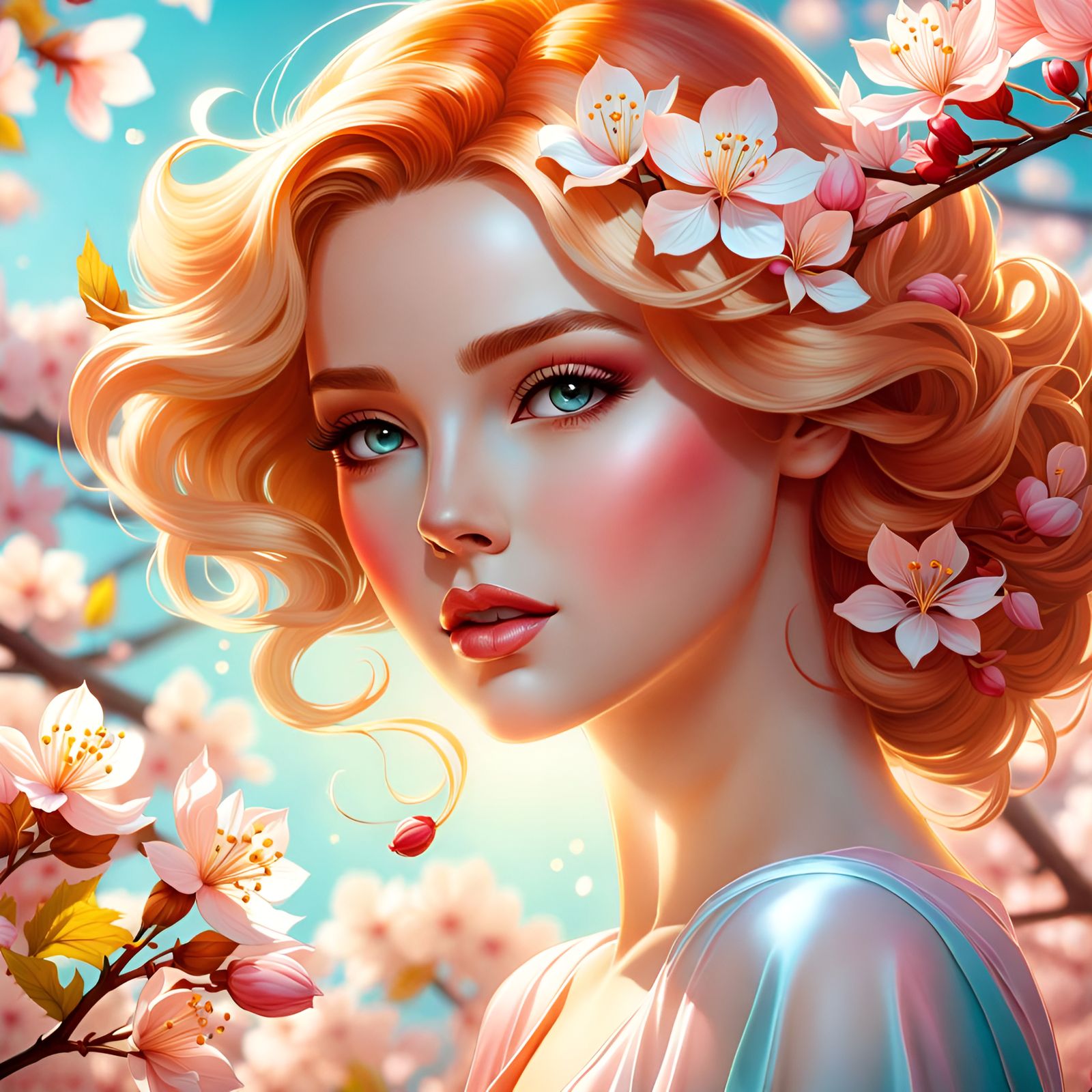 Spring Flowers in Dappled Light: Blossoming Beauty