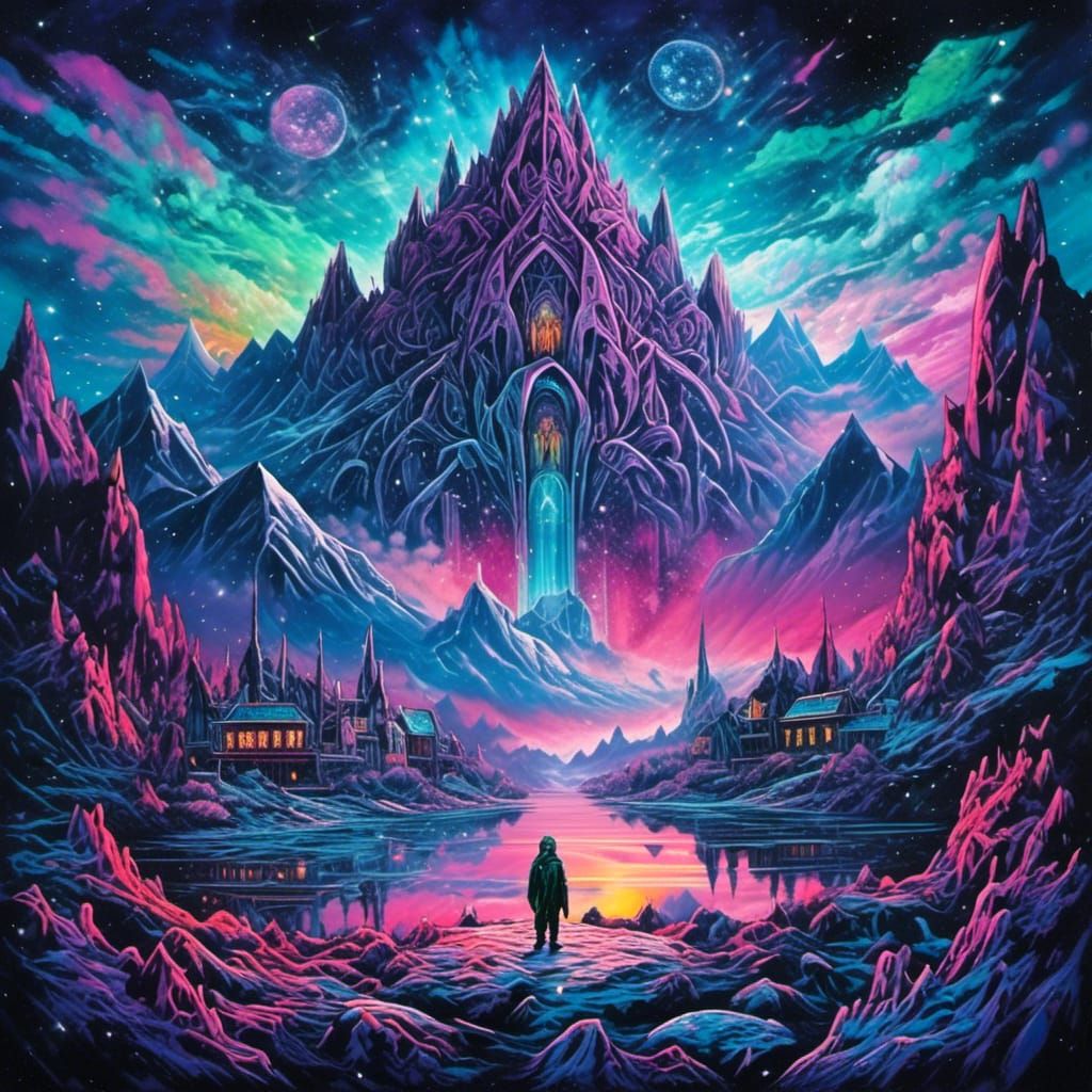 Abandoned City of Elder Gods in Glacial Mountains