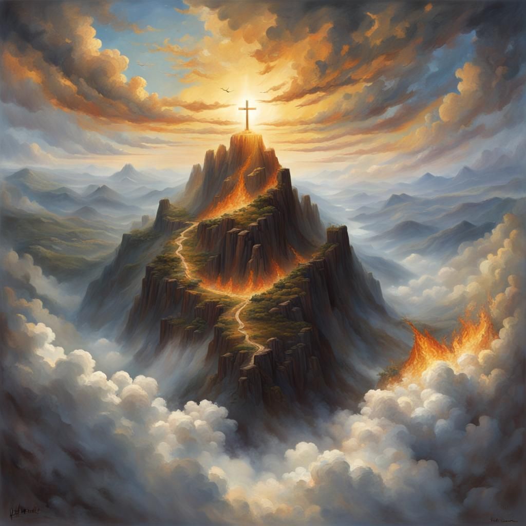 King of Glory Descends on Fiery Clouds