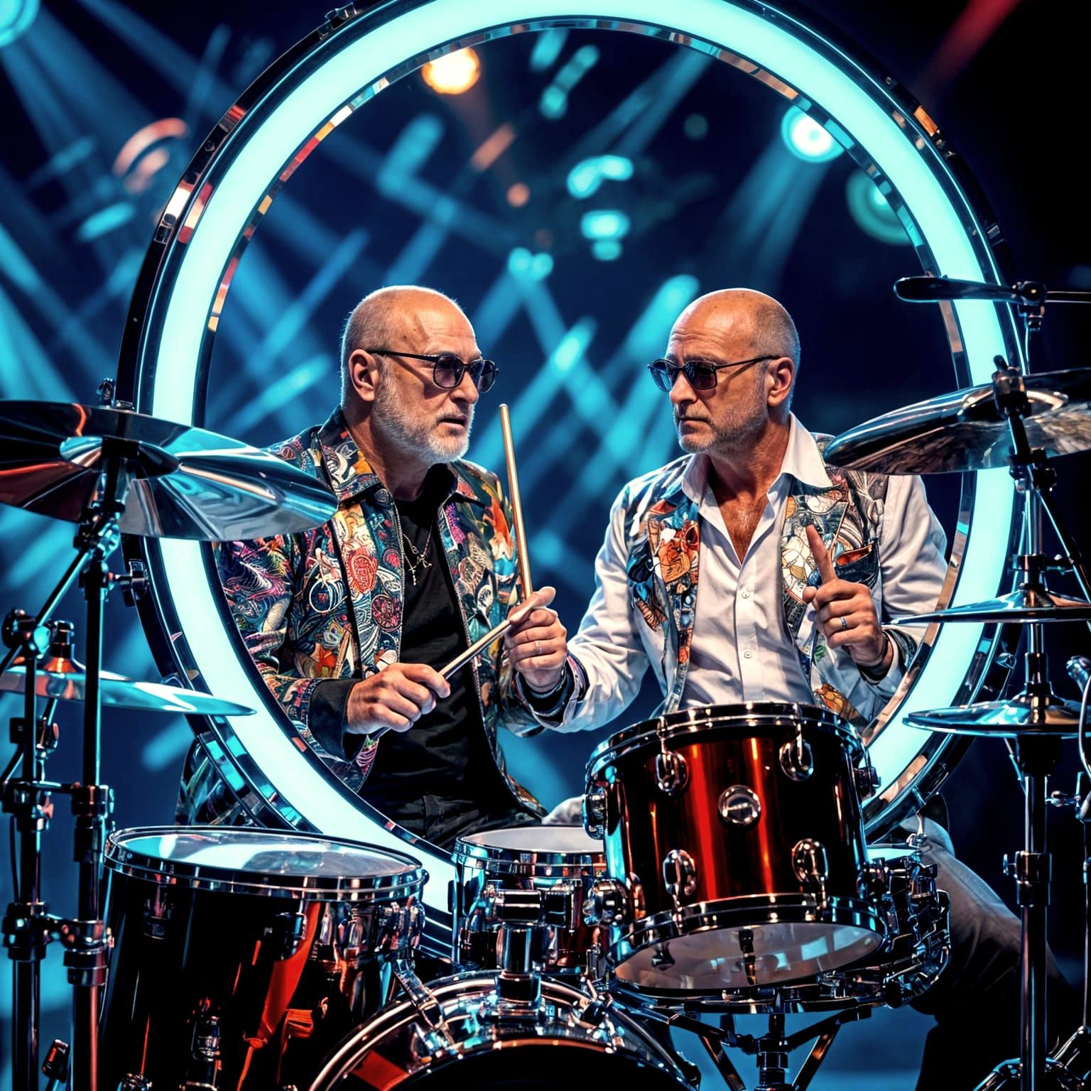 Phil Collins in Groovy Love Mirror Portrait