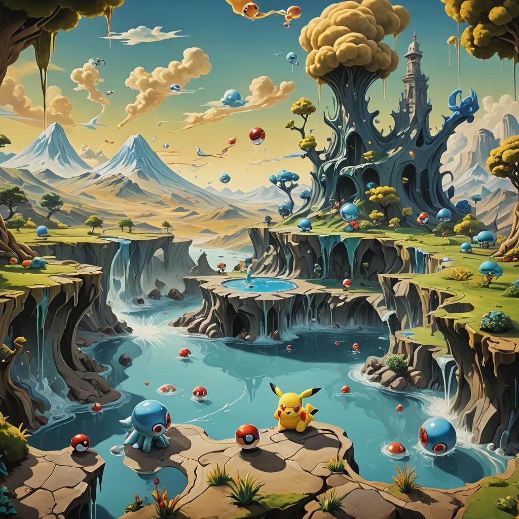 Pokemon video game surrealism Salvador Dali