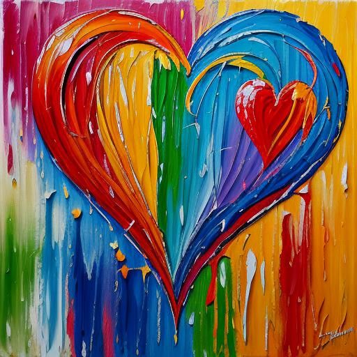 Human Heart as Neo-Impressionist Impasto Painting