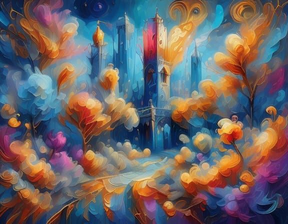 Surreal Black Woman on Treasure Beach by Klimt