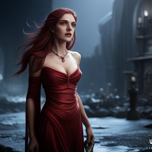 Grace The Human as Vampire: Detailed Matte Painting