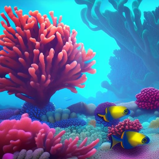 thriving coral reef