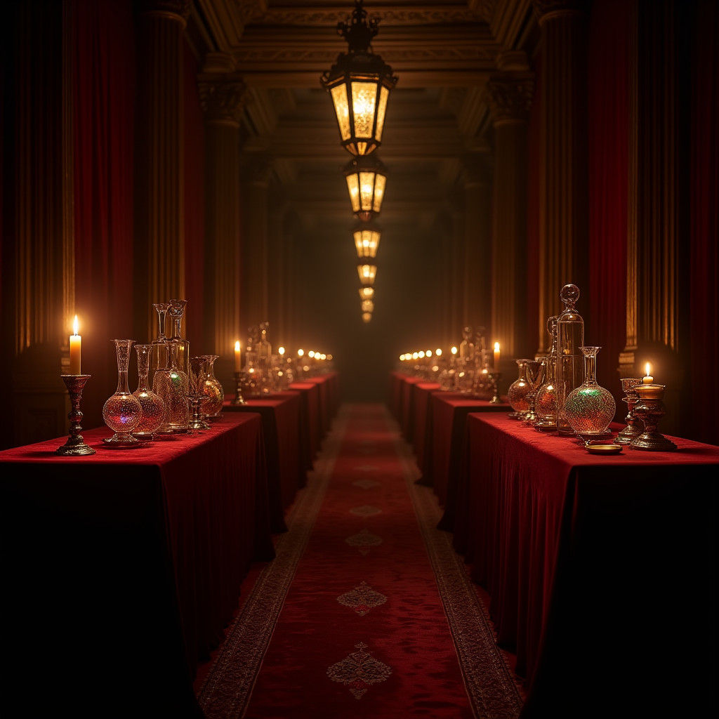 Inviting Candlelit Corridor of Temptation