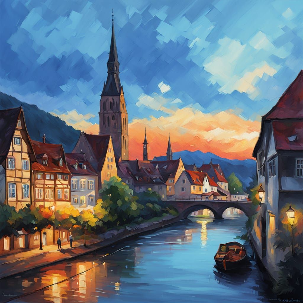 First light on the Neckar