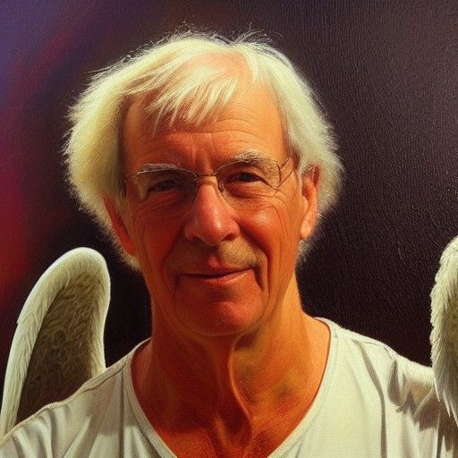 Angelic Figure in Oil Painting Style