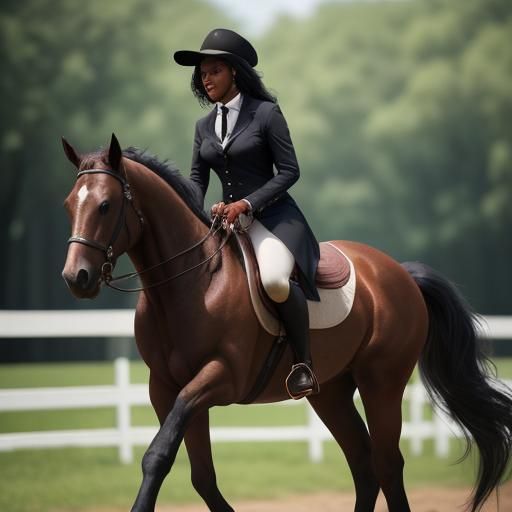 Black Woman Riding Horse: Professional Photography