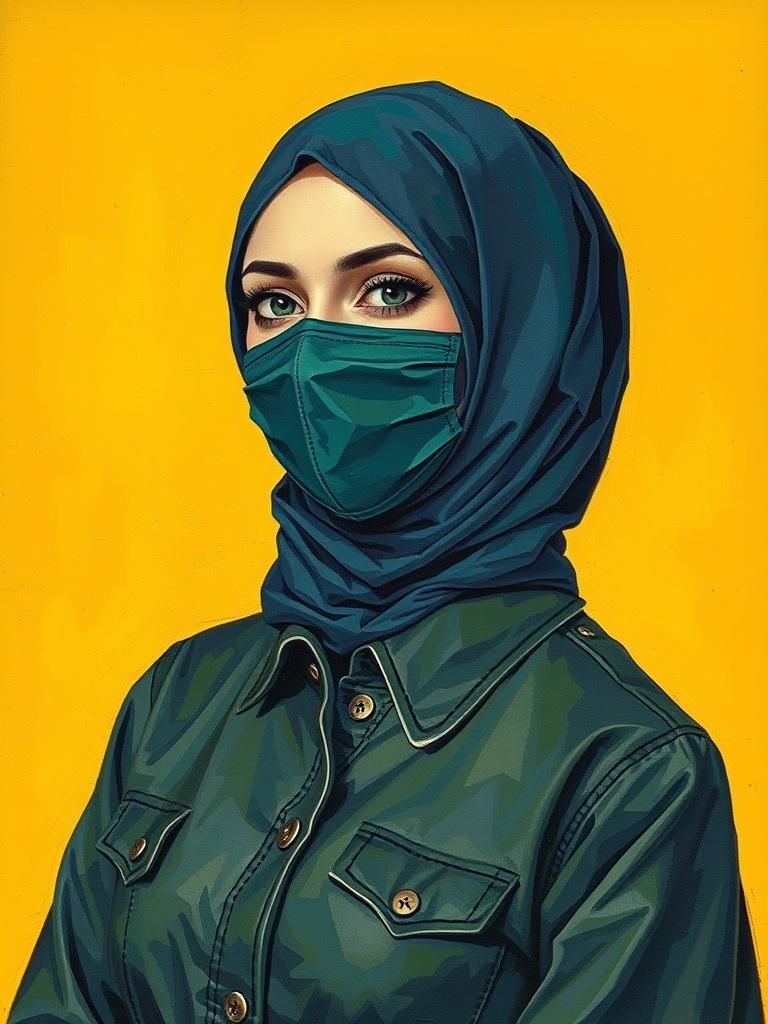 Ethereal Portrait of a Curvy Woman in Niqab