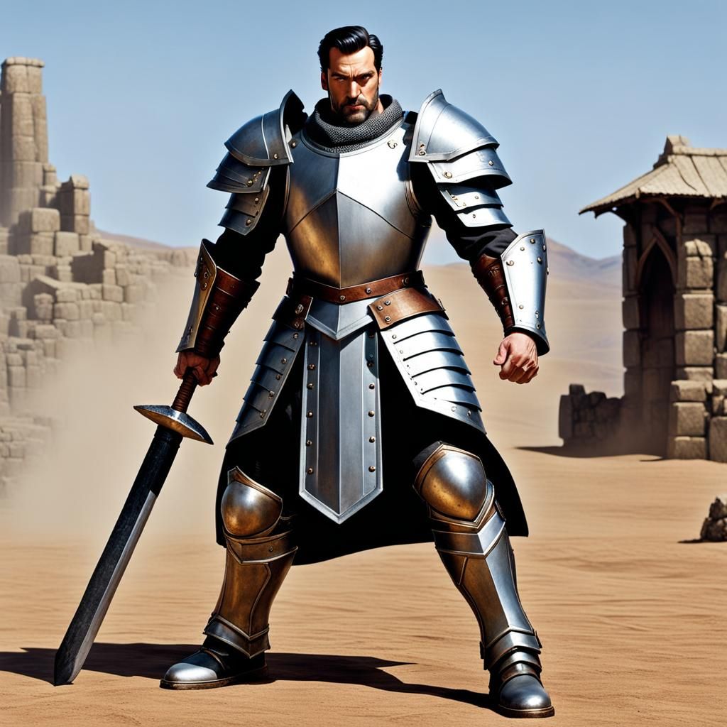 Human male cleric battlefield