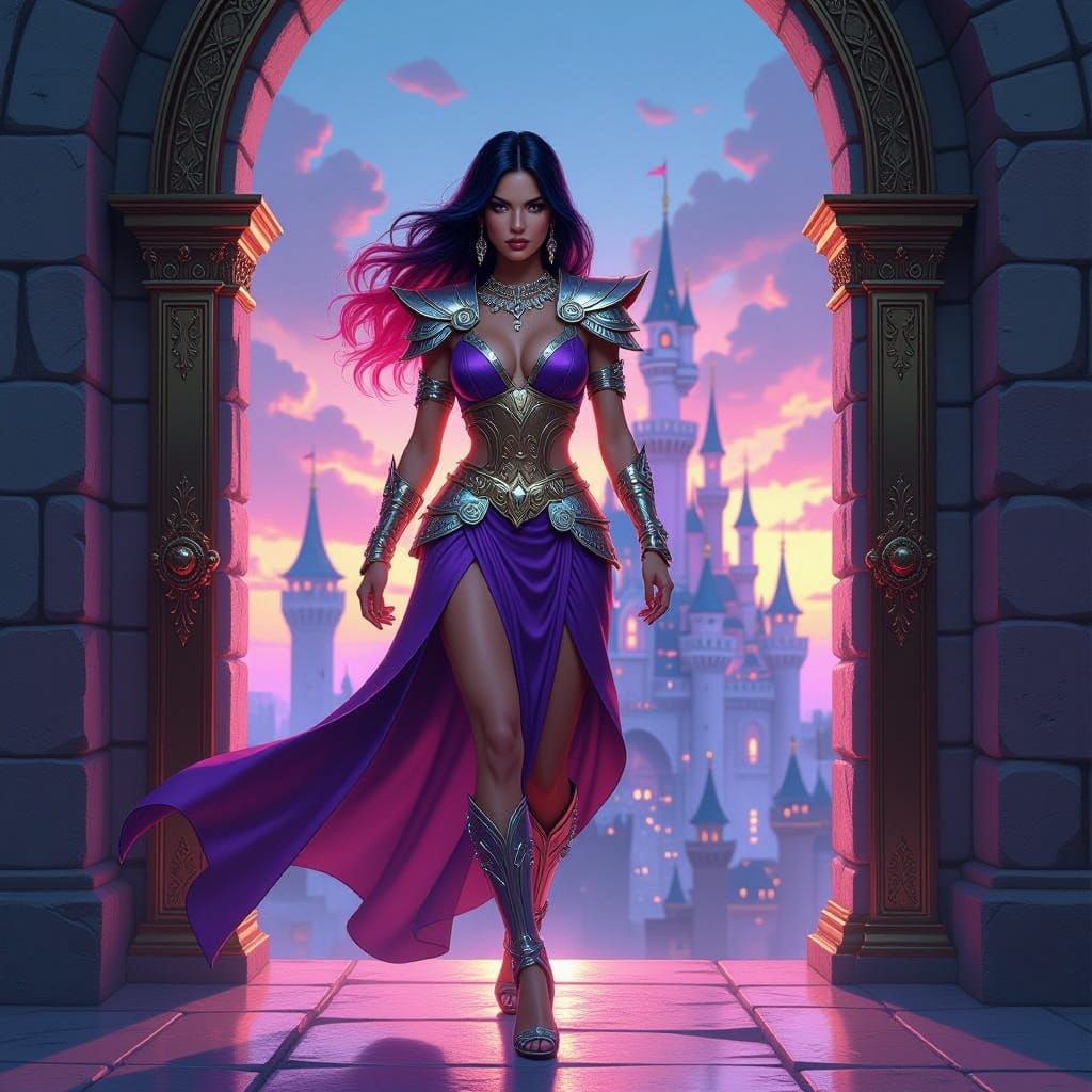 Fierce Latina Goddess Emerges in 3D Oil Painting