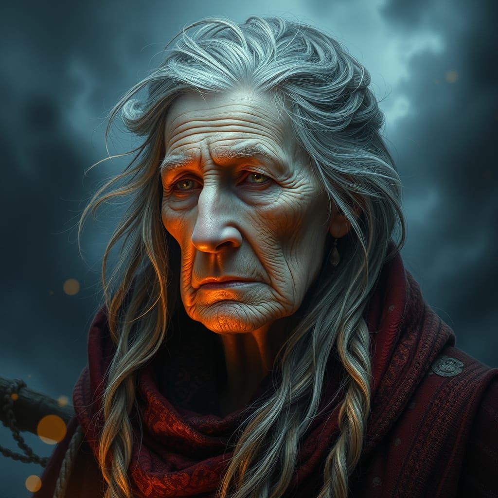 Cailleach: Celtic Goddess of Winter Portrait