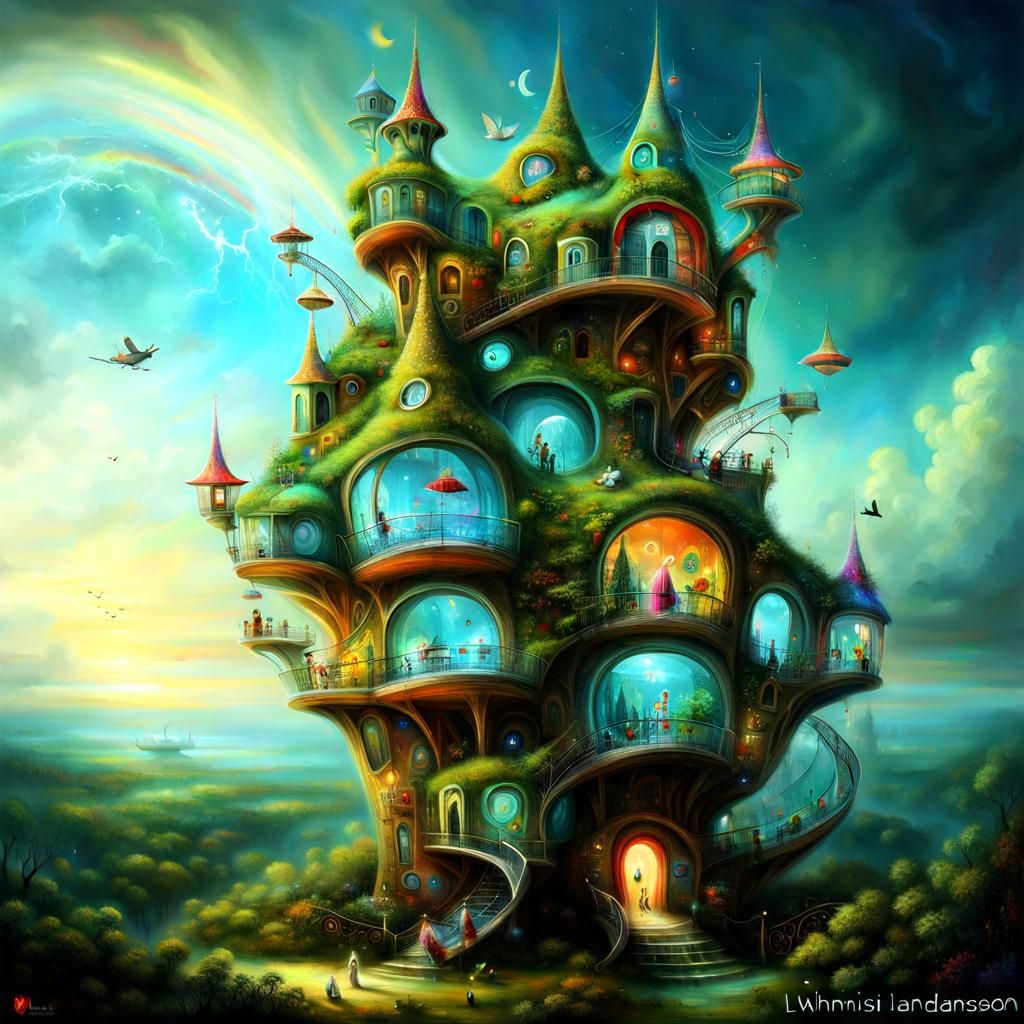 Futuristic Whimsical Palace Inspired by Nature