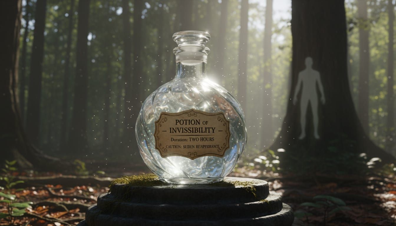 Shimmering Invisibility Potion: Unseen Presence Elixir