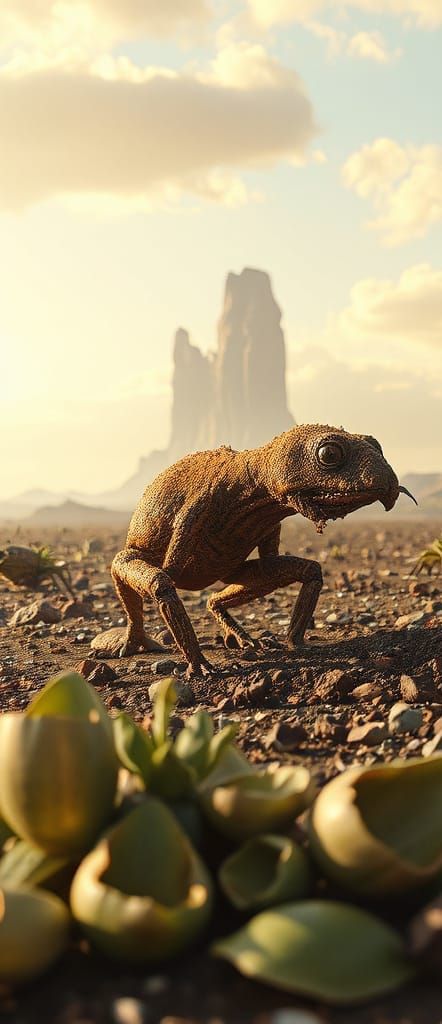 Alien Exoplanet: Mutated Coconut Creature Evolution