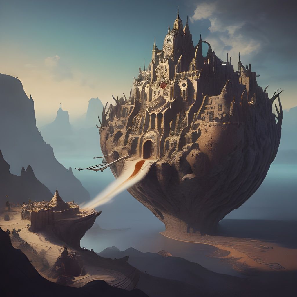 Surreal Coffee Cup in Salvador Dali Style