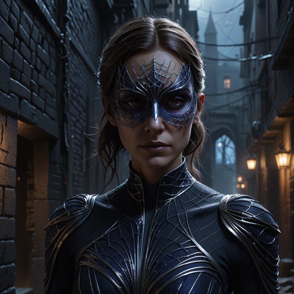 Weaver in Dark Alley: Fantasy Concept Art