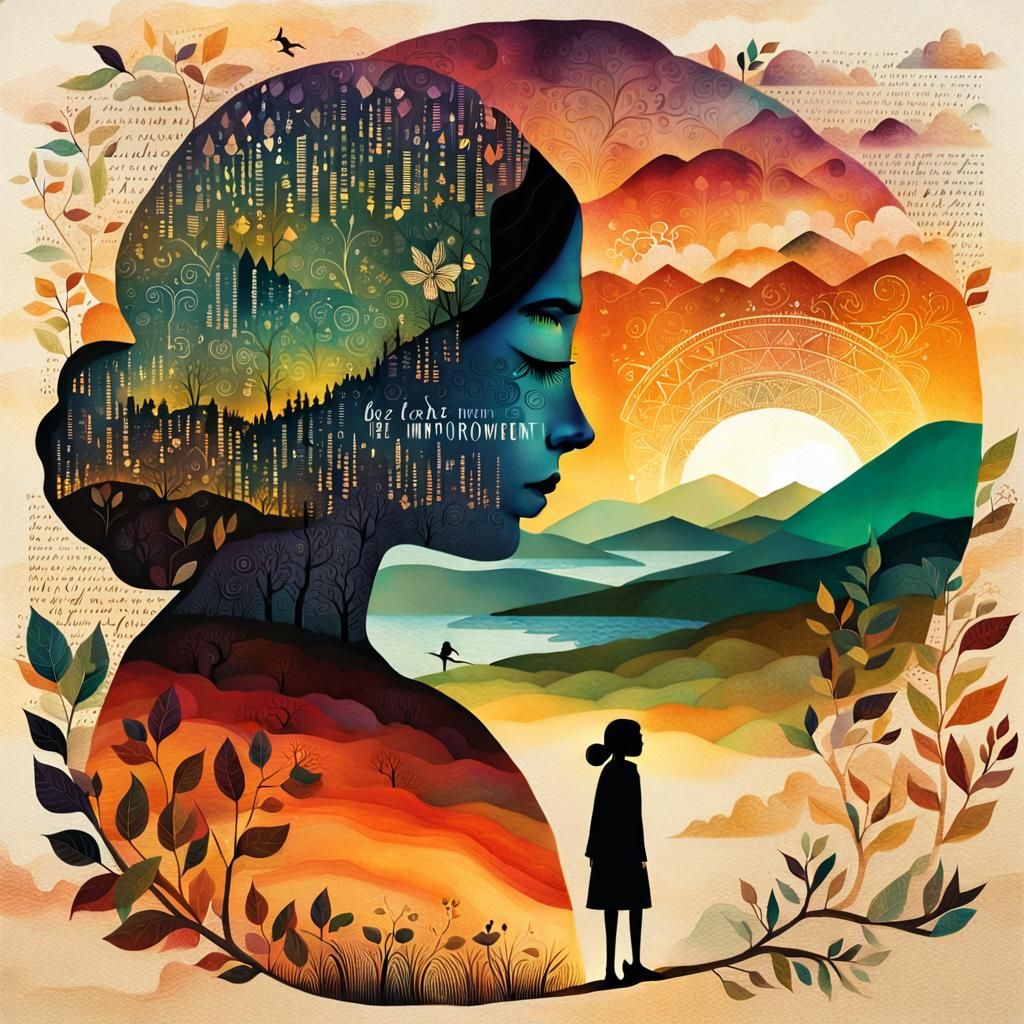 Inspiring Collage of Self-Improvement with Rich Colors