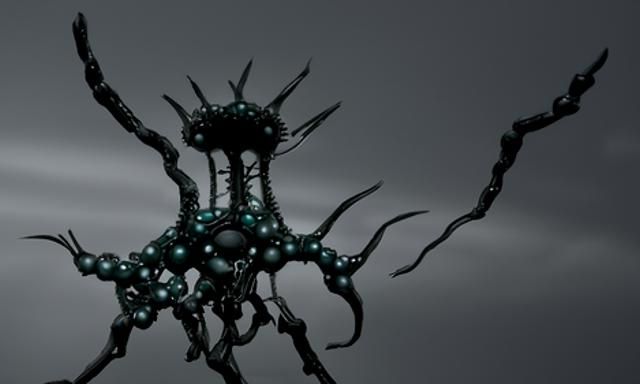 Cyberpunk Nanomachine Micromonsters in Dystopian Biopunk Sty...