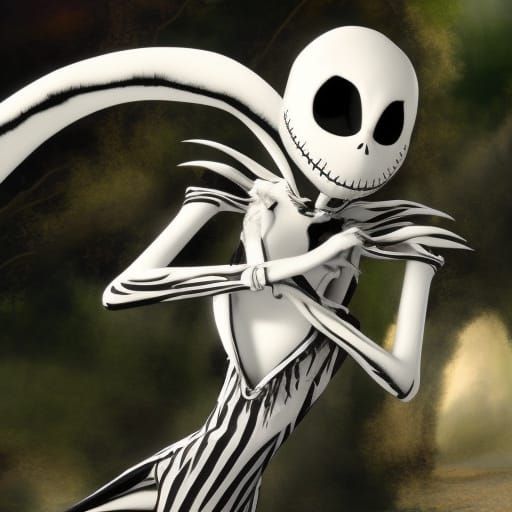 Jack Skellington Kissing Zero in High Definition
