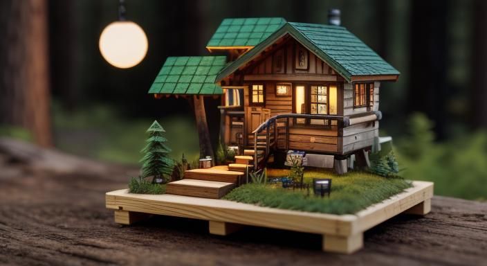 Isometric Treehouse in Forest, Borderlands Game Style