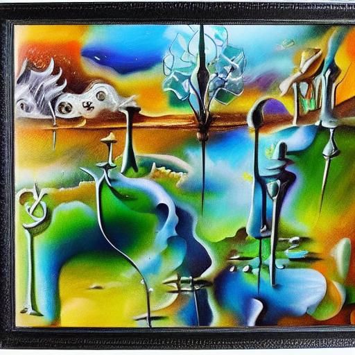 Surreal Abstract Cells with Diamonds and Glass