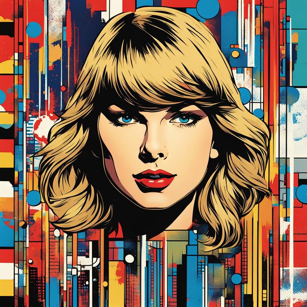 Taylor Swift in Comic Book Style