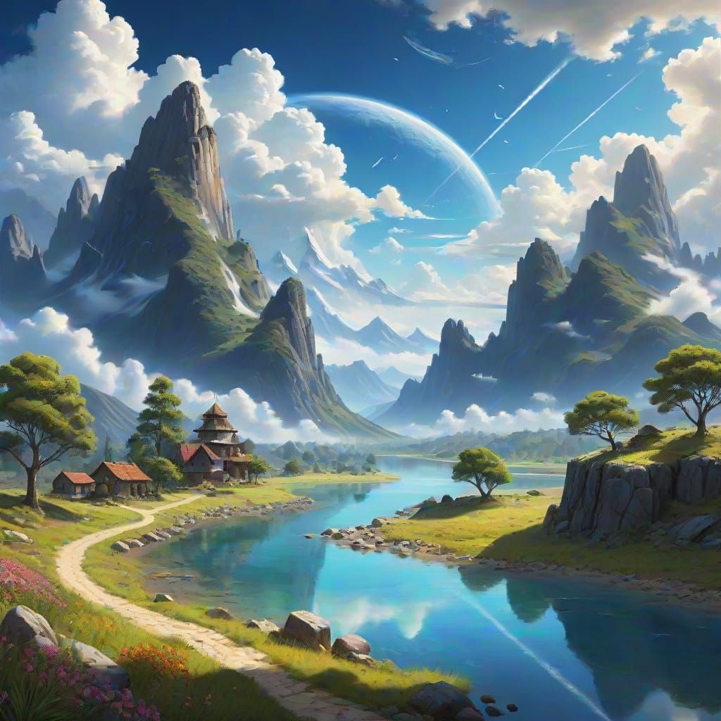 Spectacular Sky Landscape at Sunset