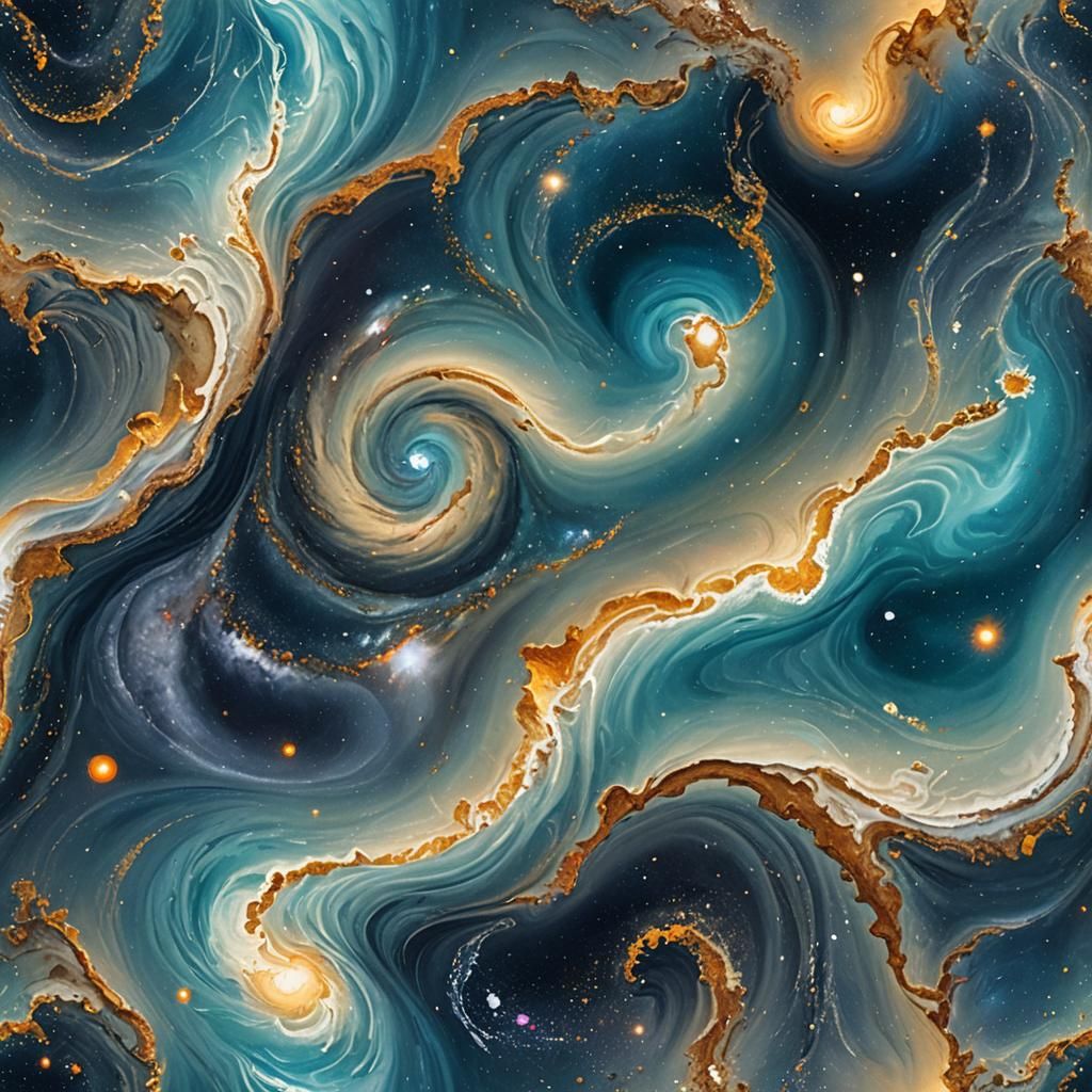 Ocean and Milky Way Galaxy Swirl