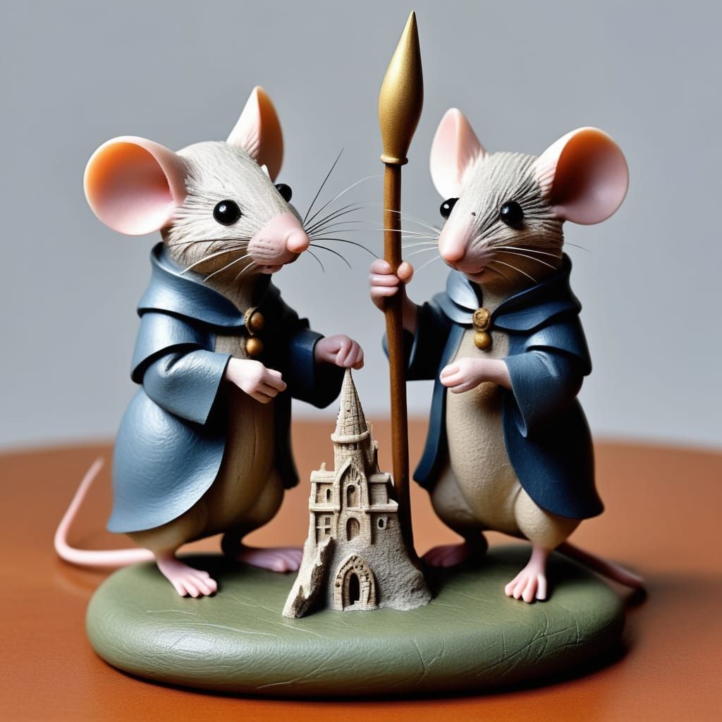 Whimsical Medieval Sculpture in Miniature